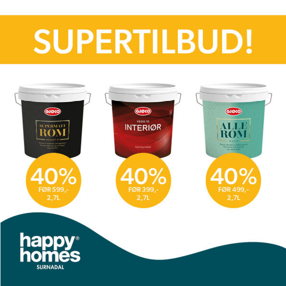 Supertilbud hos Happy Homes Surnadal