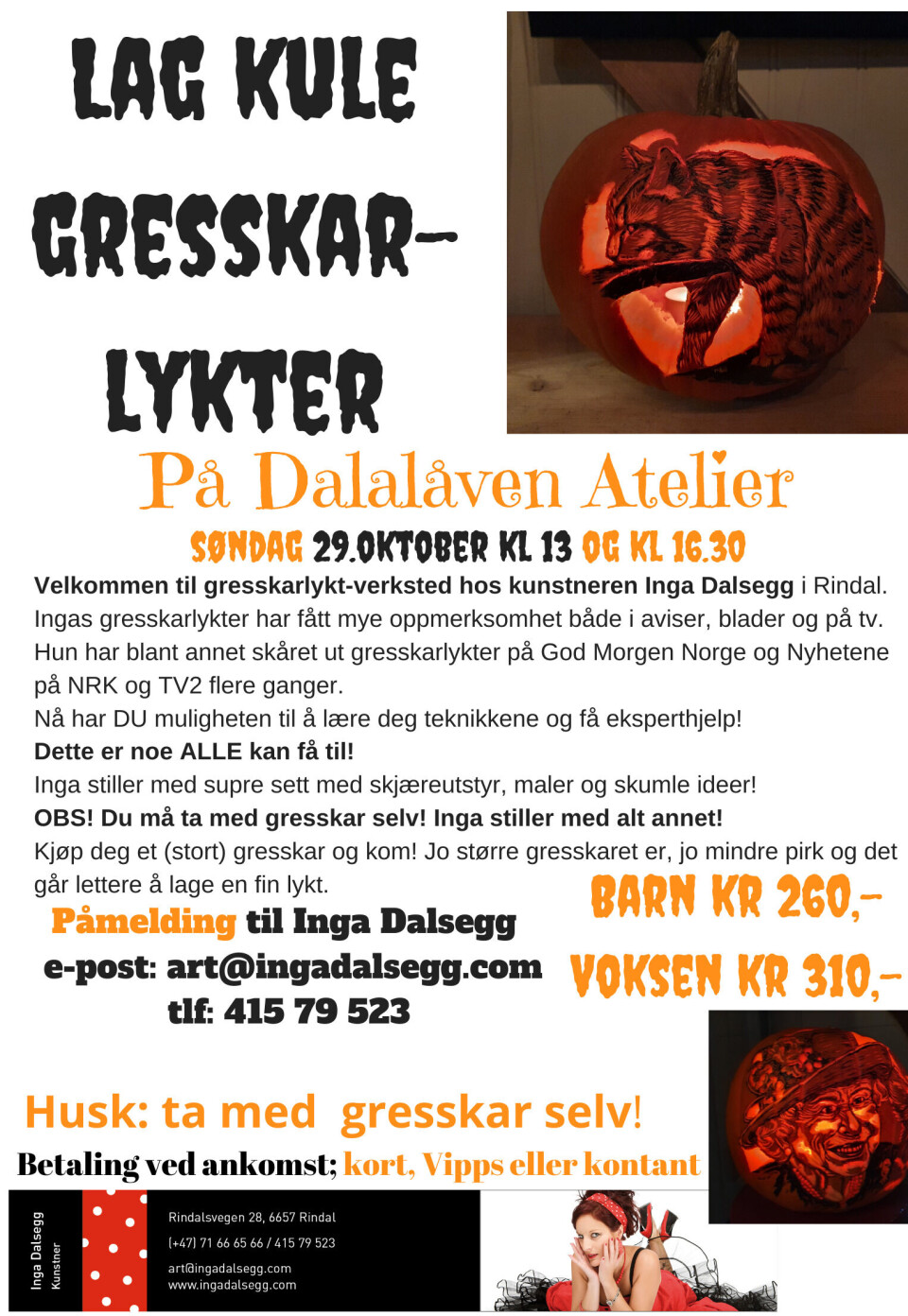 Årets gresskarlyktverksted