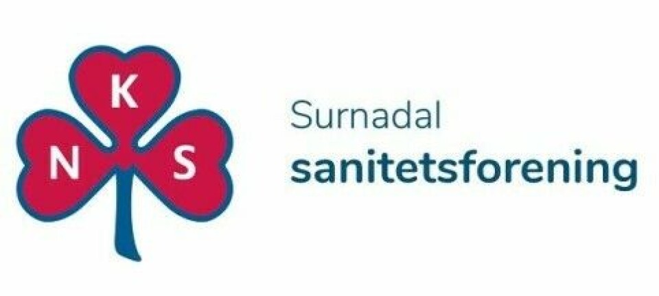 Strikkekaffe på Frivilligsentralen Surnadal Sanitetsforenings logo