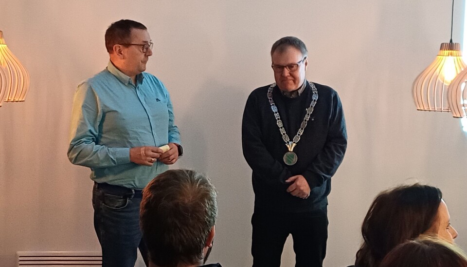 Styreleder i Surnadal Næringsforening Bergsvein Brøske og ordfører Hugo Pedersen Styreleder i Surnadal Næringsforening Bergsvein Brøske og ordfører Hugo Pedersen