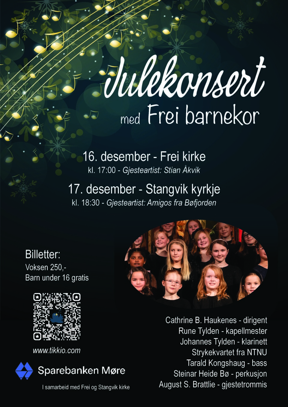 Plakat over julekonsert i Stangvik kirke