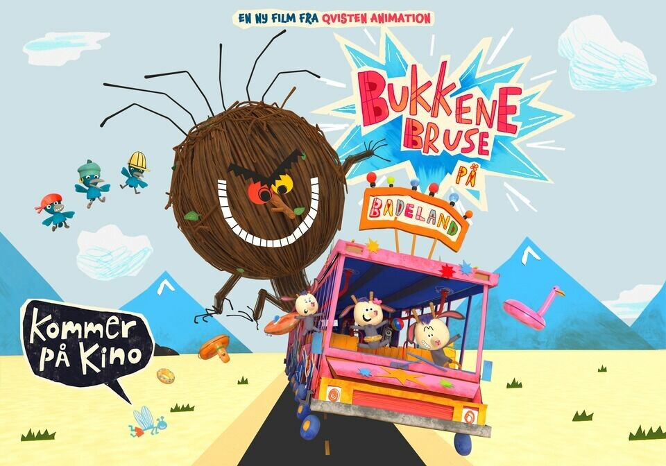 Filmplakat for Bukkene Bruse på badeland