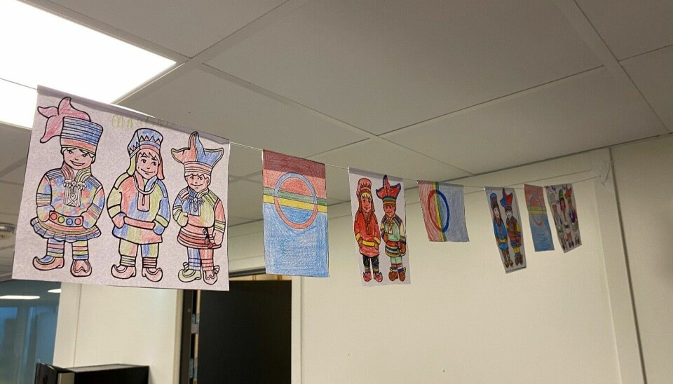 samiske flagg som pynt