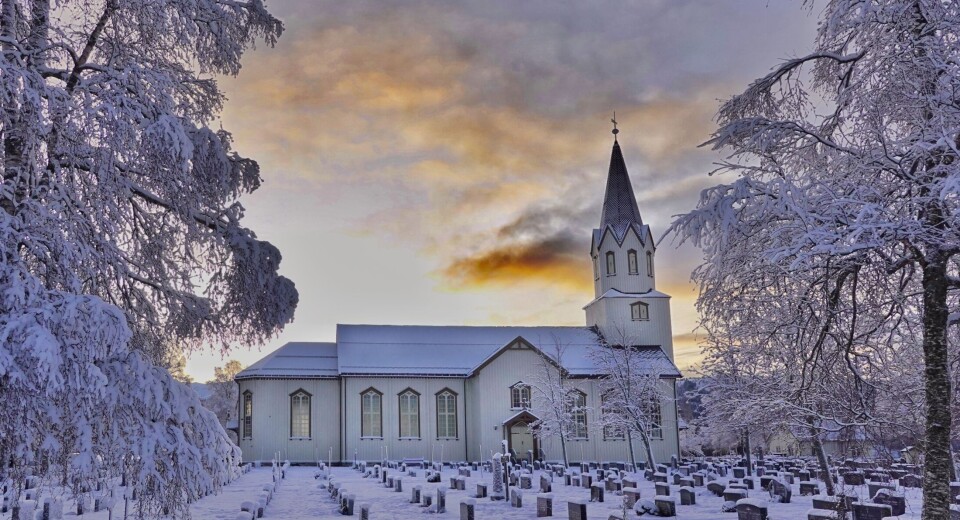 Lysmesse i Rindal Rindal kirke vinter