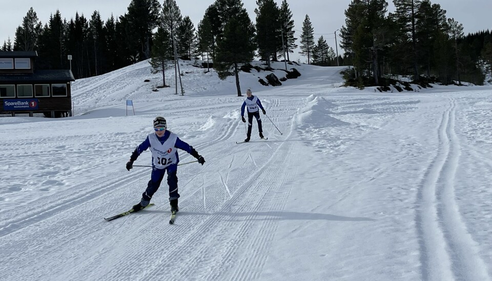 to barn på ski