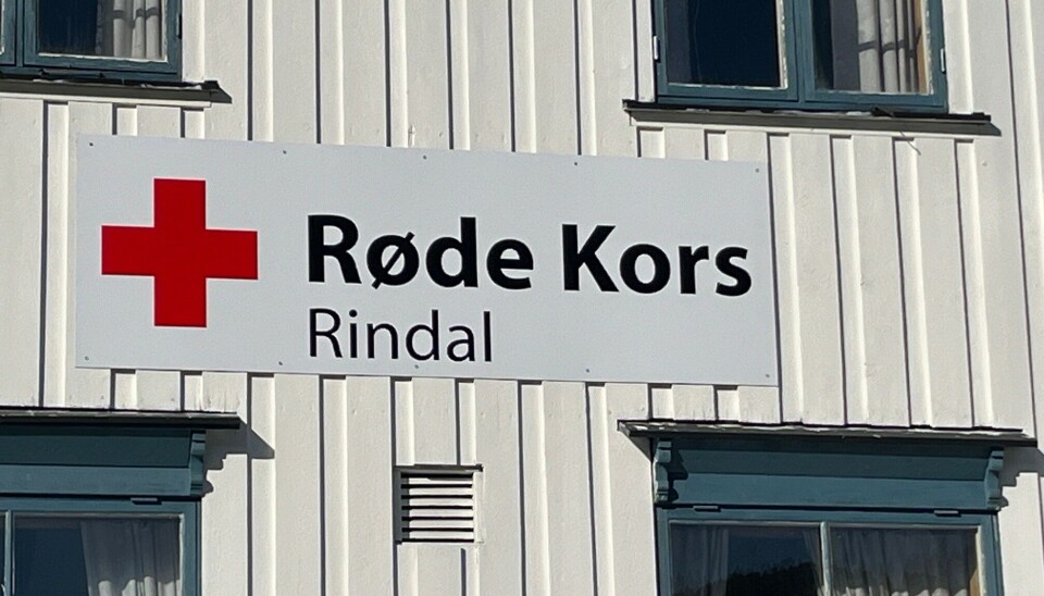 Røde Kors Rindal Et skilt der det står Røde Kors Rindal