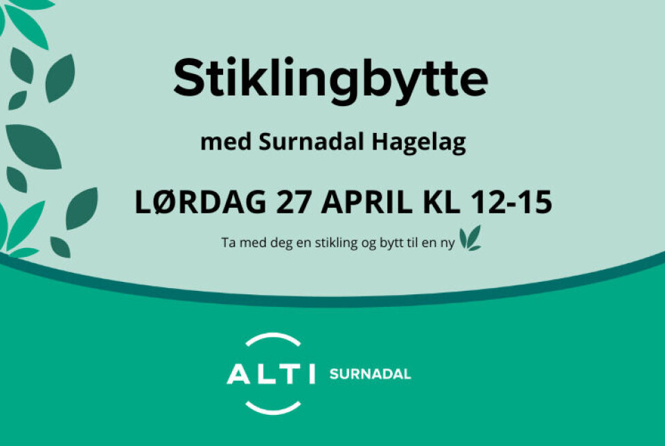 Bli med på stiklingbyttedag!