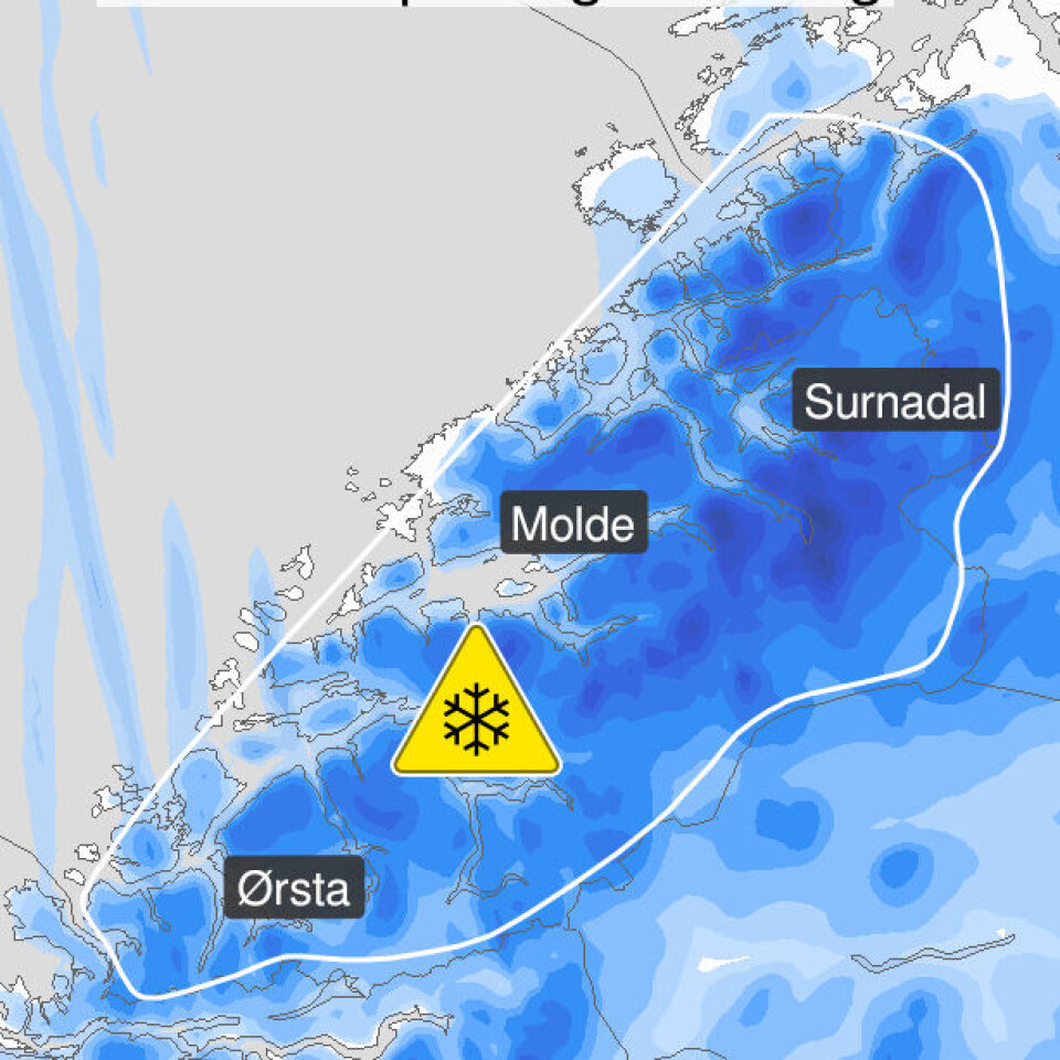 Fare for snø natt til lørdag