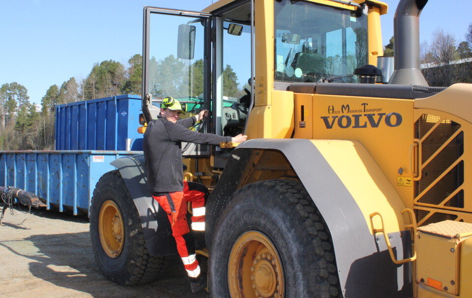 Erik Holte er klar for å begynne som lærling hos Holte Maskin og Transport.