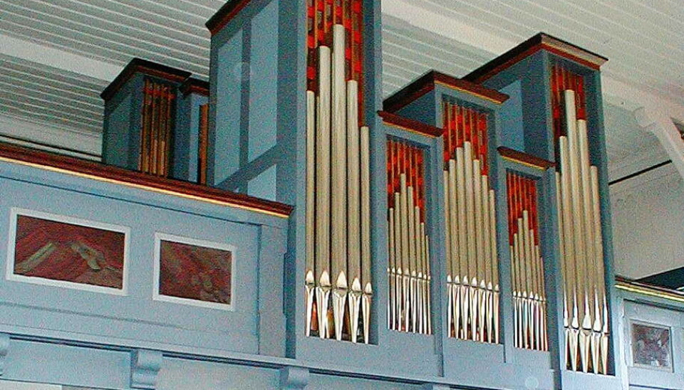 Marcussen-orgelet i Øye kyrkje. orgel i kirke