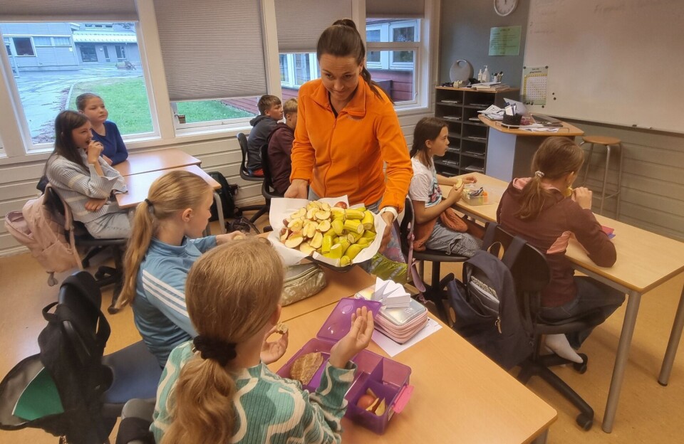 Coop Extra Rindal sponset sykkeldagen med frukt. Coop Extra Rindal sponset sykkeldagen med frukt.