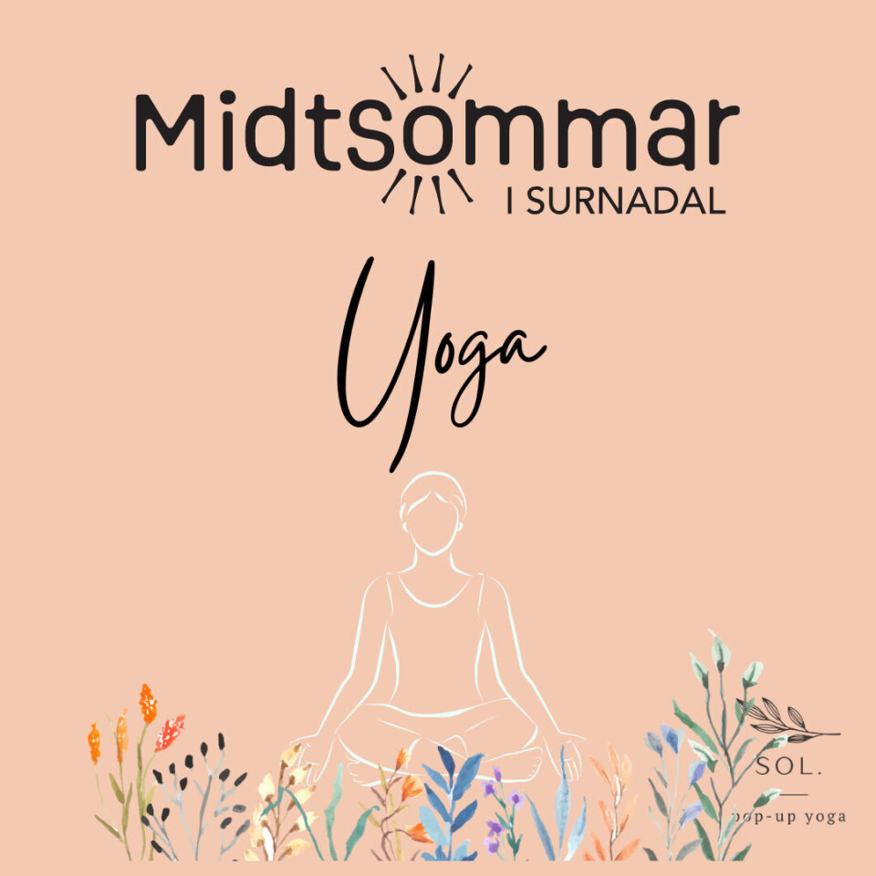 Yoga i sommer? Reklame for sol pop up yoga under midtsommar i surnadal