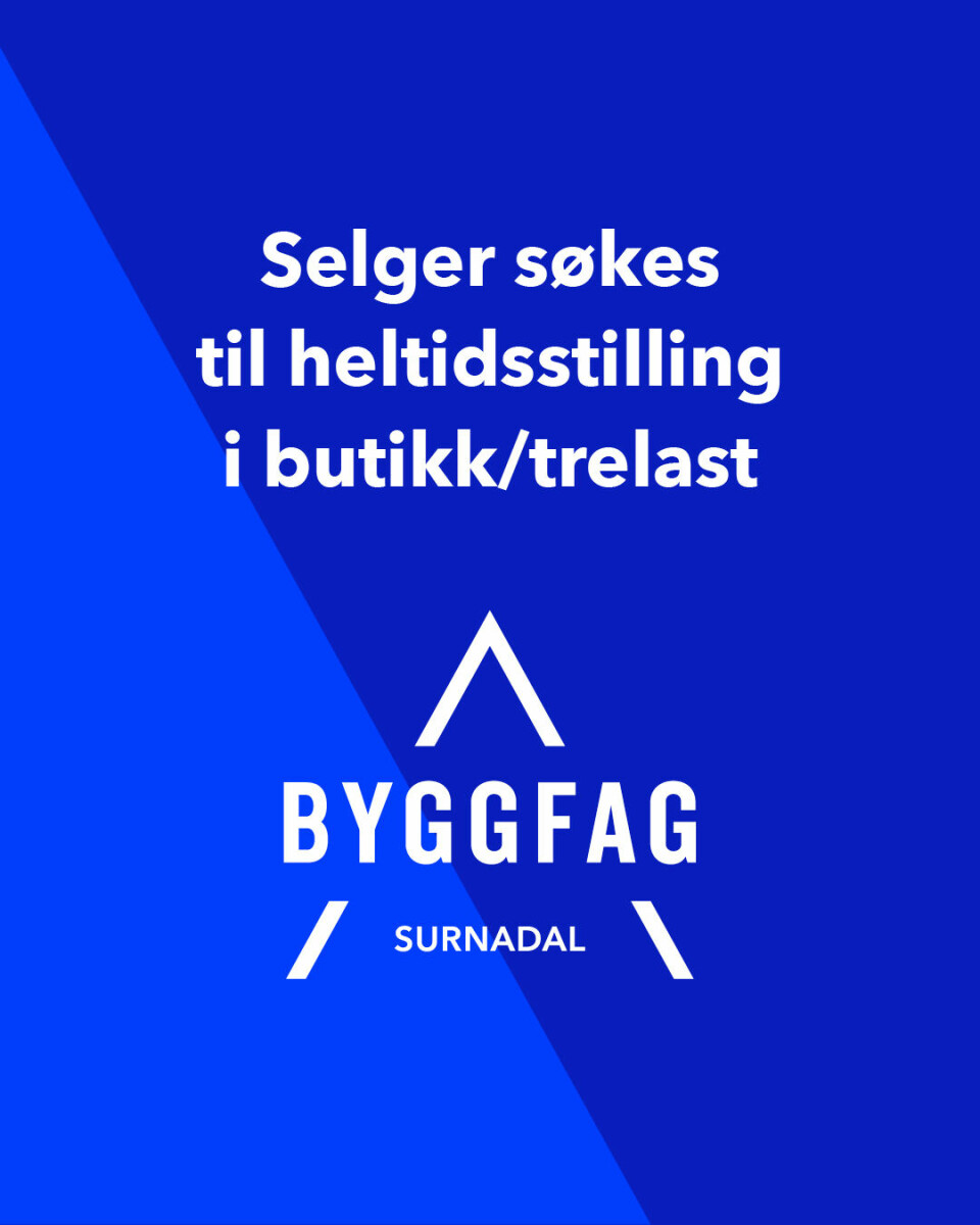 Stillingsutlysning med Byggfag sin logo.