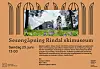 Reklame for sesongåpning av Rindal Skimuseum 23. juni klokken 13.00