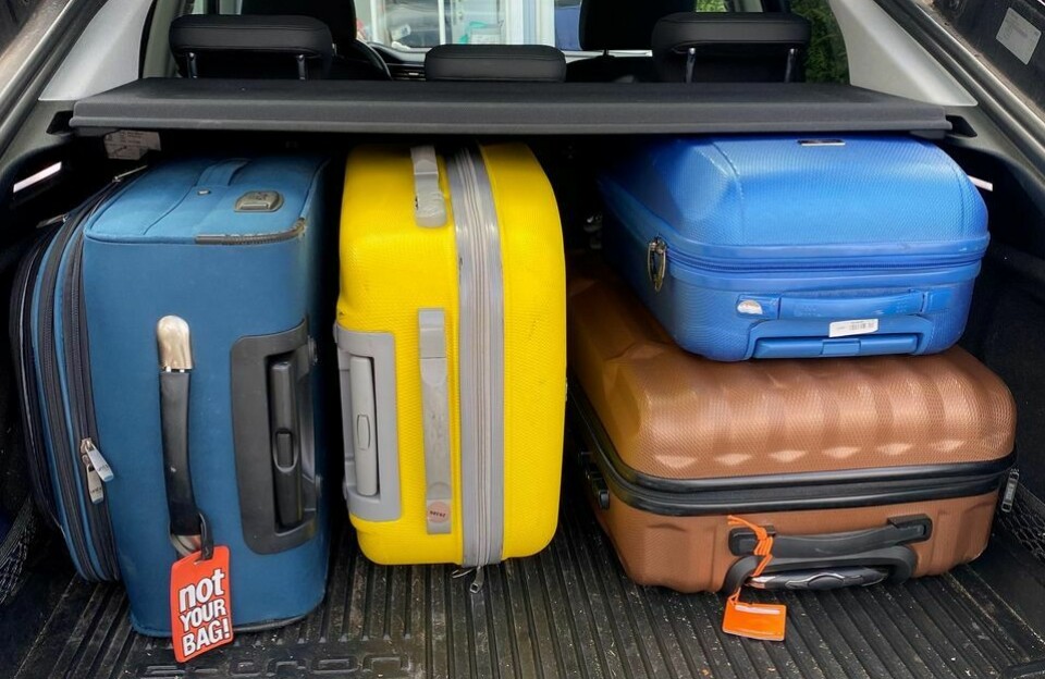 kofferter i bagasjerom