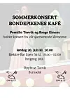 Plakat for sommerkonsert med Pernille Torvik og Brage Einum i Oppistua Torvik 20. juli kl 20.