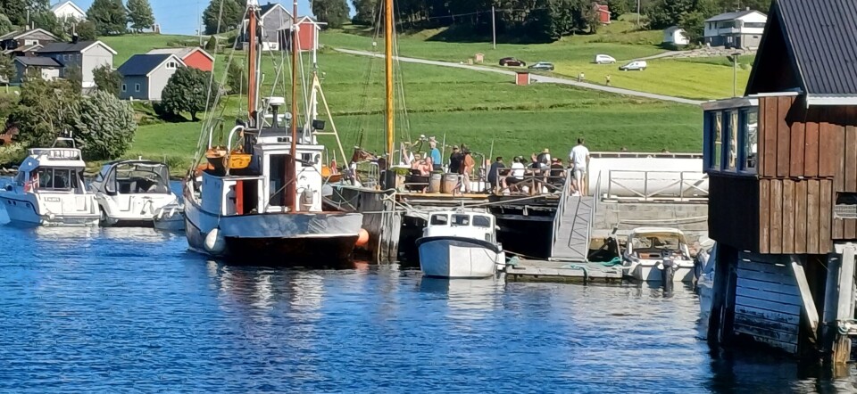 Båter ligger fortøyd på Ilabukta. Ei bukt med fiskebåter og fristodsbåter.