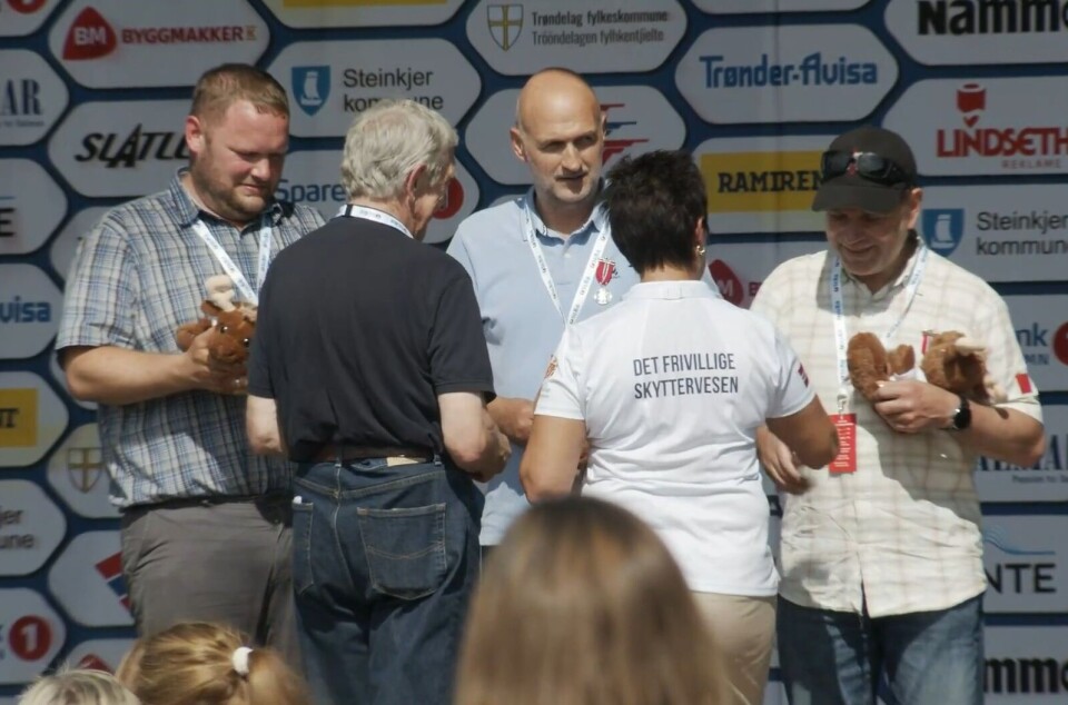 I klassen uten støtte var Per Olav Tyldum (i midten) best. Her flankert av Arnt Einar Bardal (t.h) og Erling Iversen (t.v.).