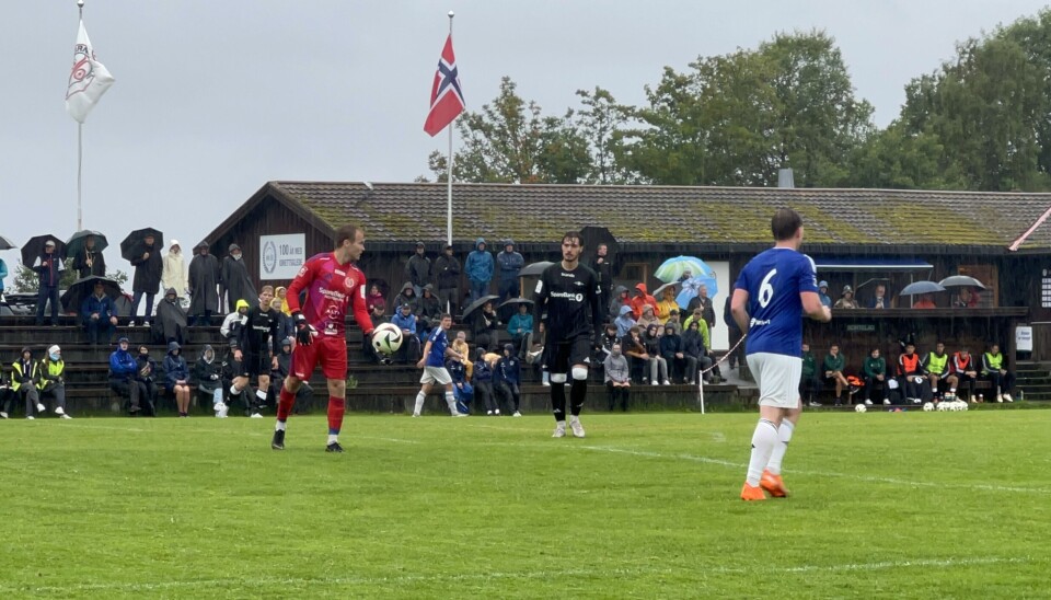 fotballspillere på bane