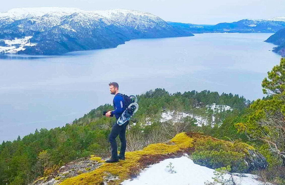 Anders Melling har forsert Gauphammaren attmed Bøseterdalen