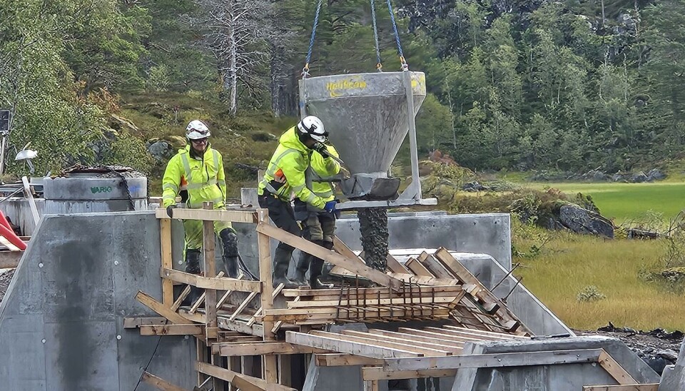 Her fylles 300 liter betong i løpet av sekunder