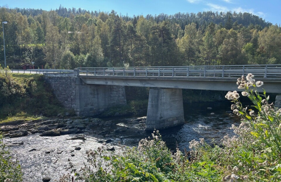 Holte bru. Ei bru på en asfaltert vei.