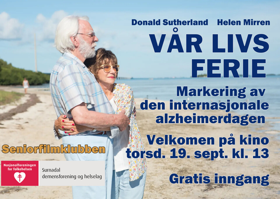 'Vår livs ferie' vises i samarbeid med seniorfilmklubben