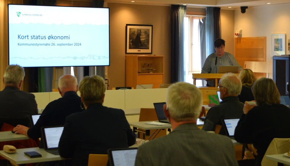 - Ingen tvil om at det er krevande tider Ei dame på talerstolen foran flere personer i et møterom.