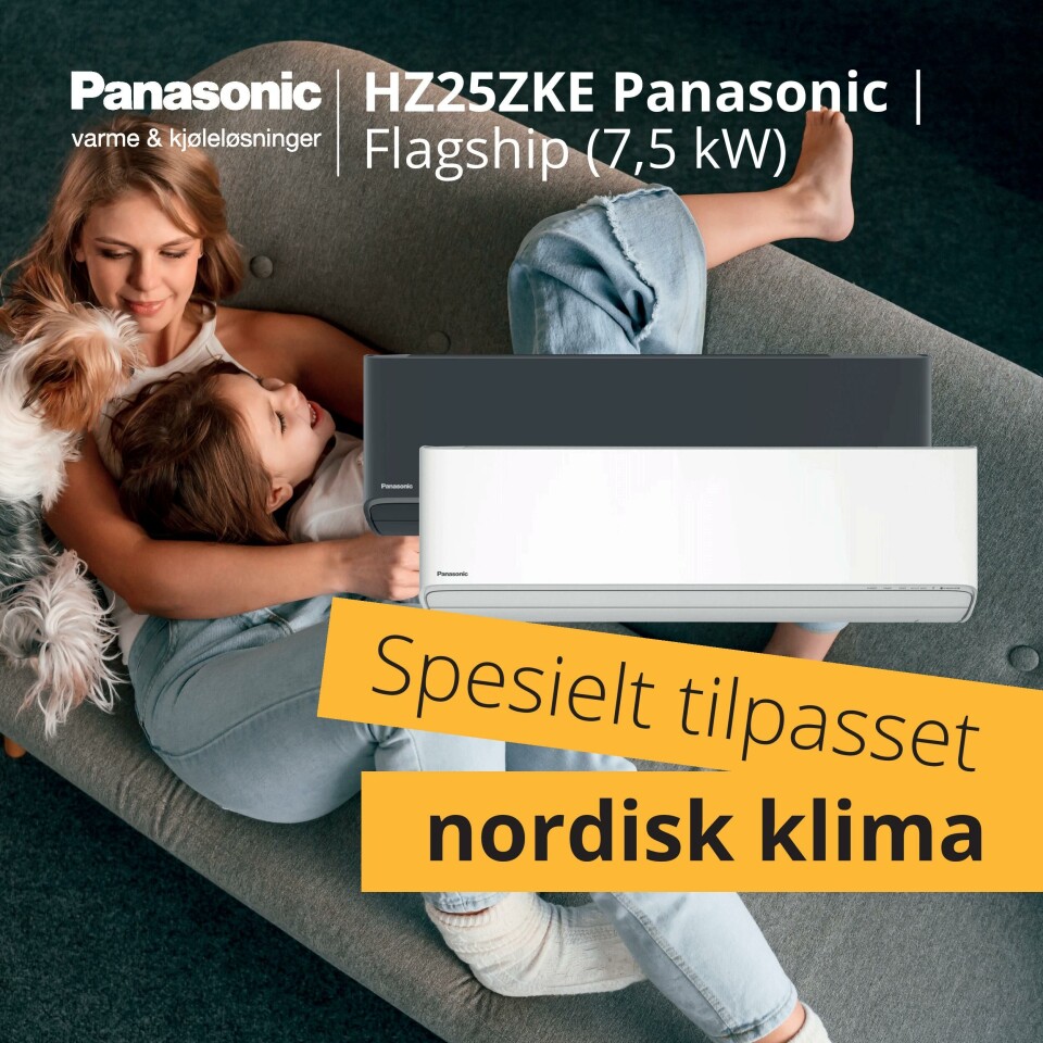 MidtNorge Port satser på varmepumper Reklame for Panasonic varmepumper.