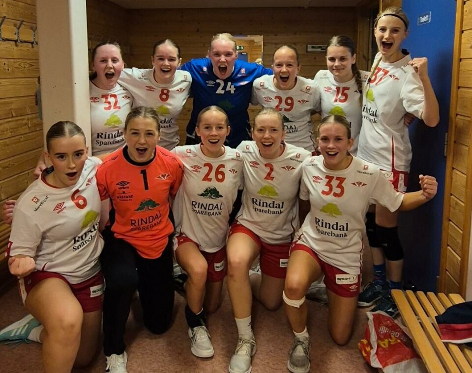 Arkivfoto Håndballungdommer i spilledrakter.