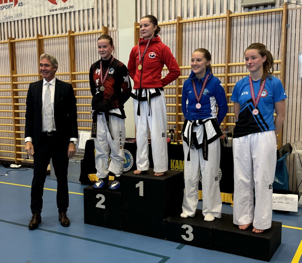 Gode resultater i Midt-Norsk mesterskap Taekwon-Do-utøvere på seierspallen.