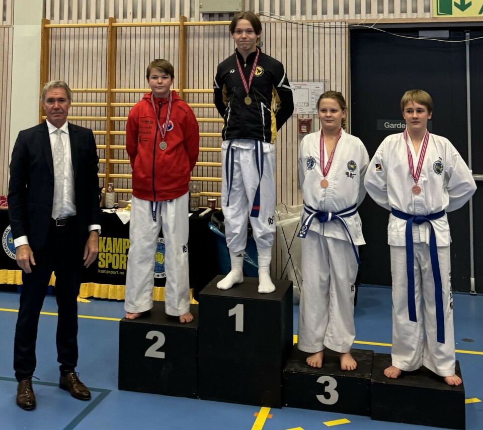 Gode resultater i Midt-Norsk mesterskap Taekwon-Do-utøvere på seierspallen.