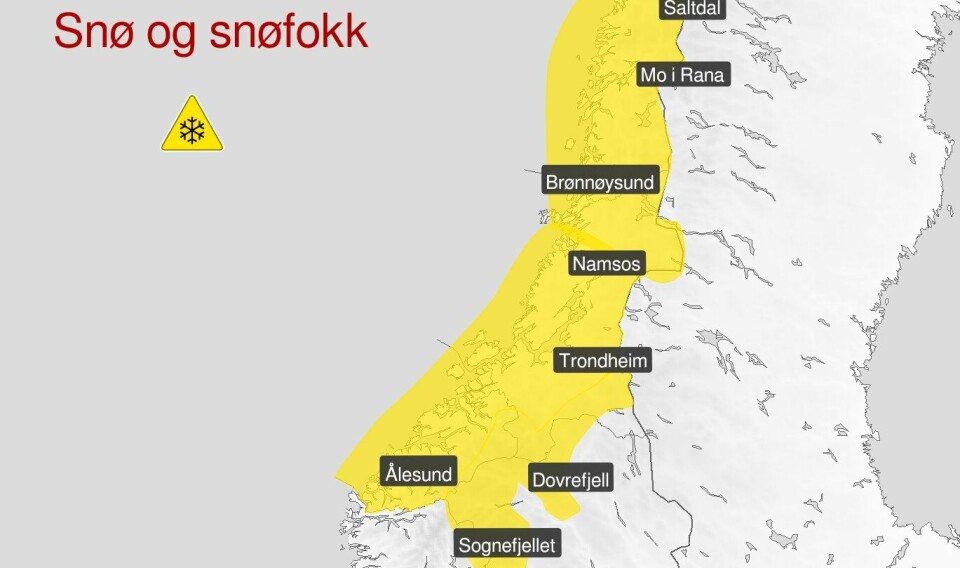 Fredag blir det snøbyger, vindkast og snøfokk