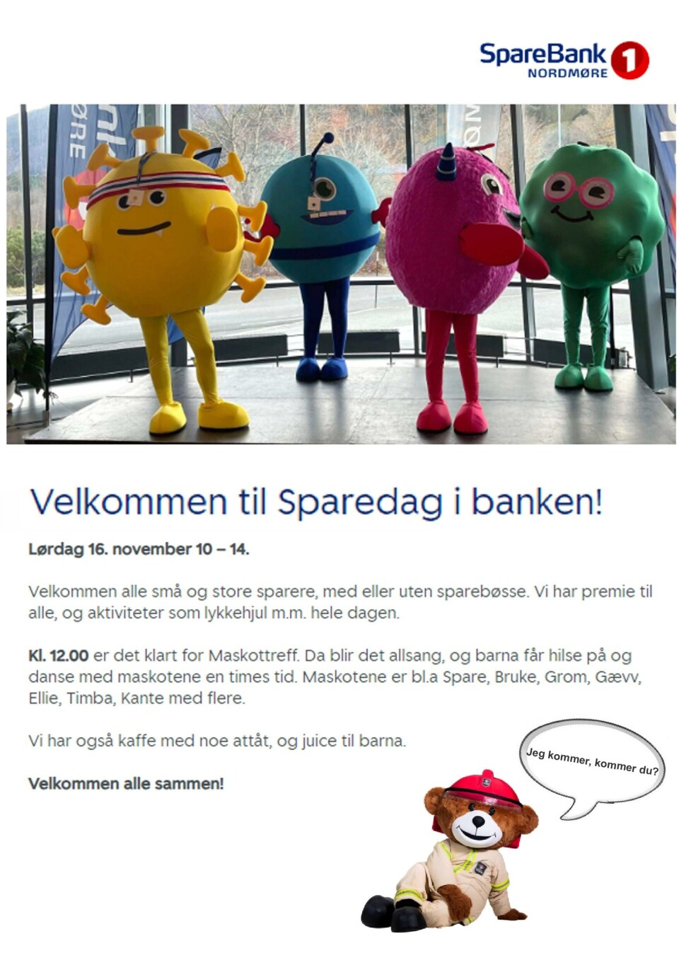 Velkommen til Sparedag i banken