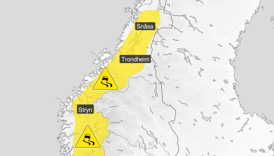 Fra natt til fredag er det fare for is flere steder.