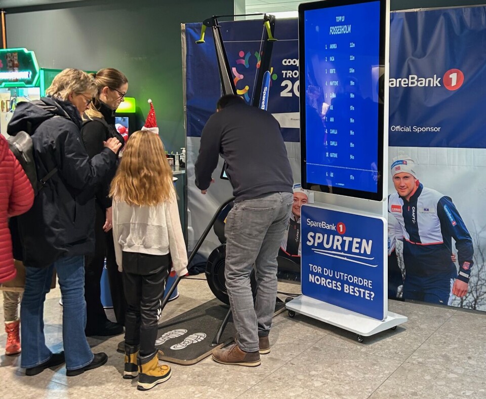 Sparebanken arrangerte stake-konkurranse. En stand for Sparebank 1.