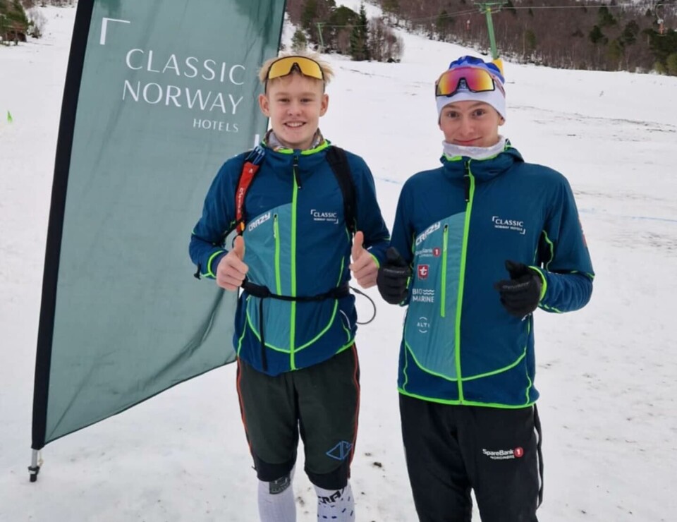 Isak Drøpping og Aron Rodal Haugen tok de to første plassene i juniorklassen under