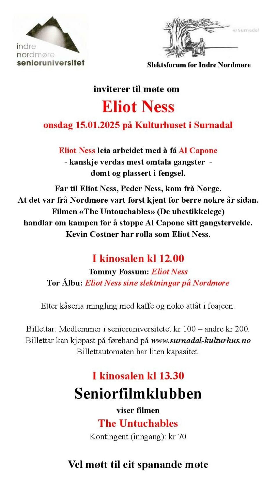 Møte om Elliot Ness