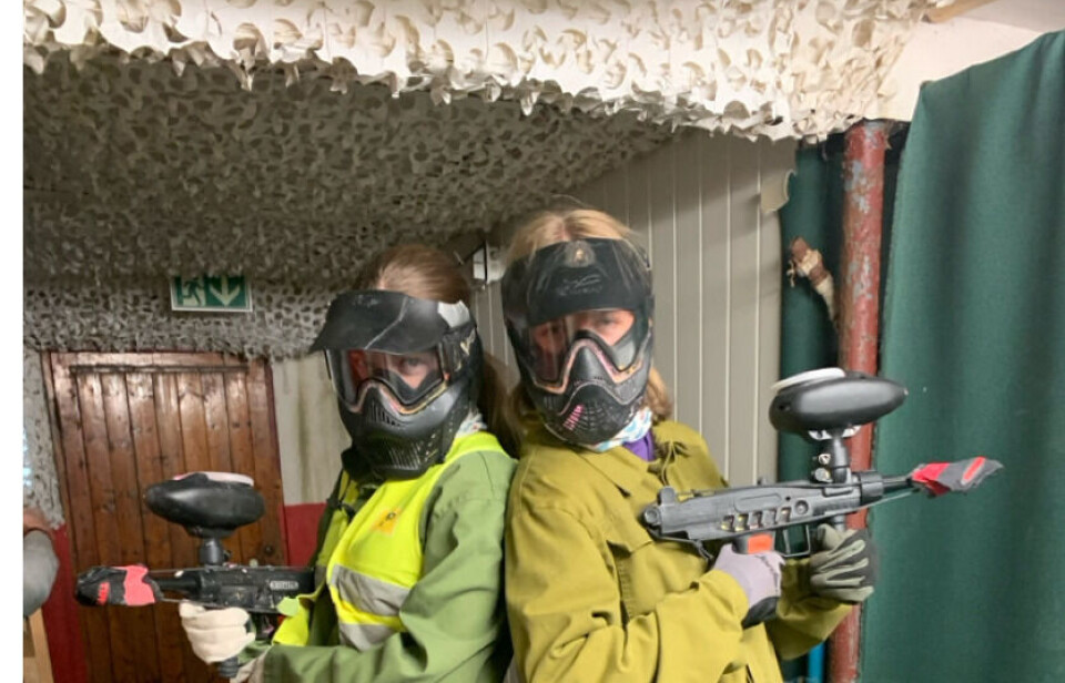 På storkurset vart det sjans til å prøve paintball!