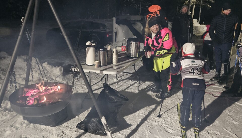 Og etter målgang fikk alle varm drikke