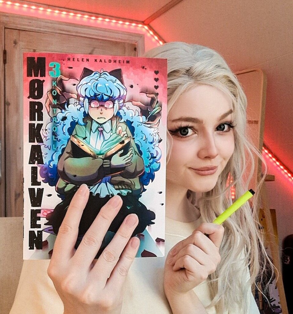 Helen Kaldheim er kurshaldar, og har skreve og teikna den tøffe manga-serien Mørkalven.