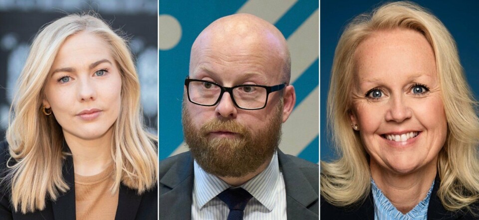 Fra venstre Mali Holm Lønseth, Henrik Kierulf og Ingvill Dalseg, alle Høyre i Sør-Trøndelag