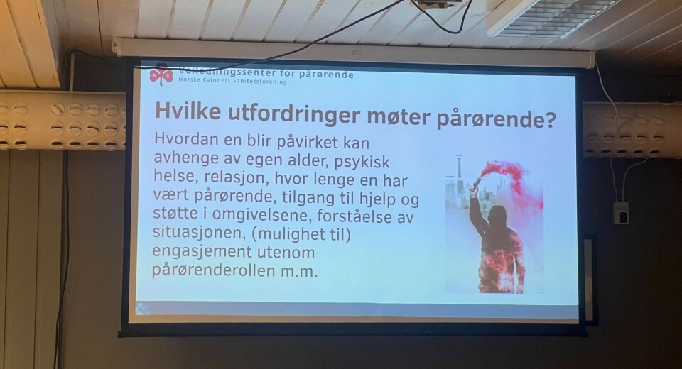 Besøk fra Veiledningssenteret for pårørende