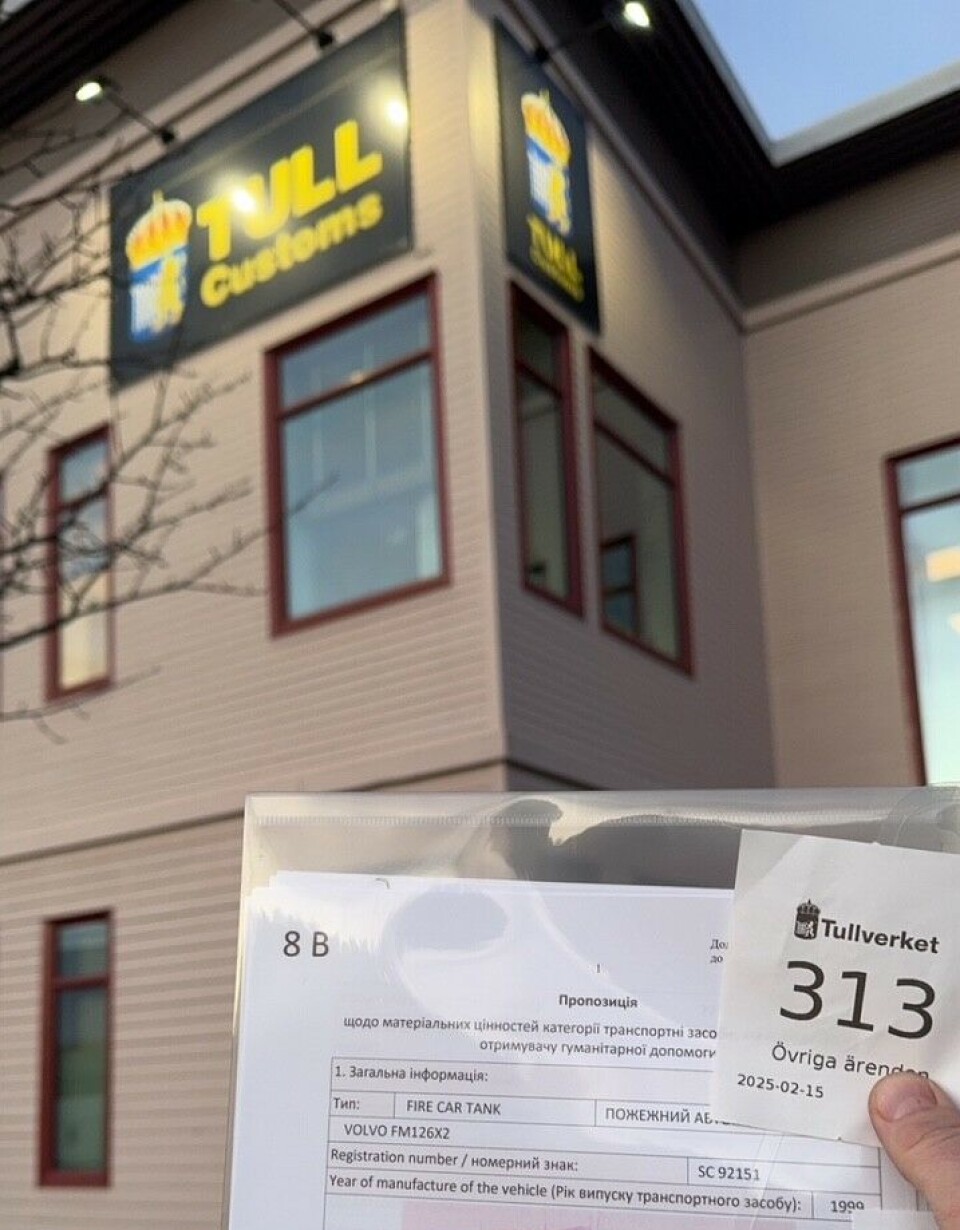 Heldig med kø-nummer i tollen, klar for eksport.