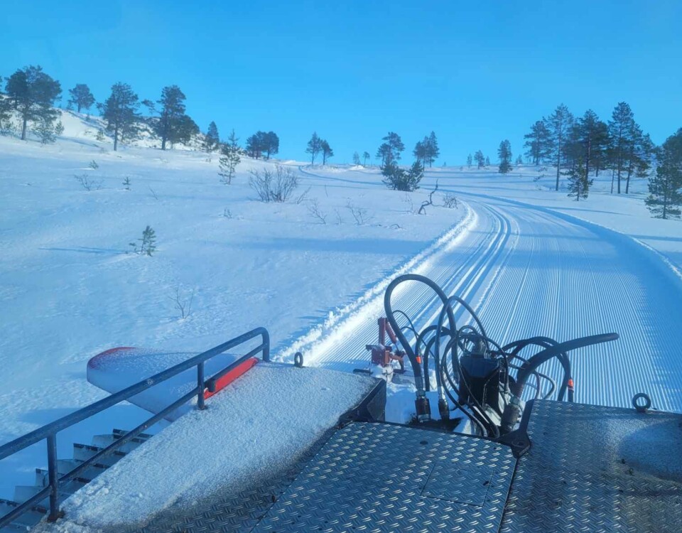 Rørdalen/Rindalsskogen 21. februar. Oppkjøring av skiløype.