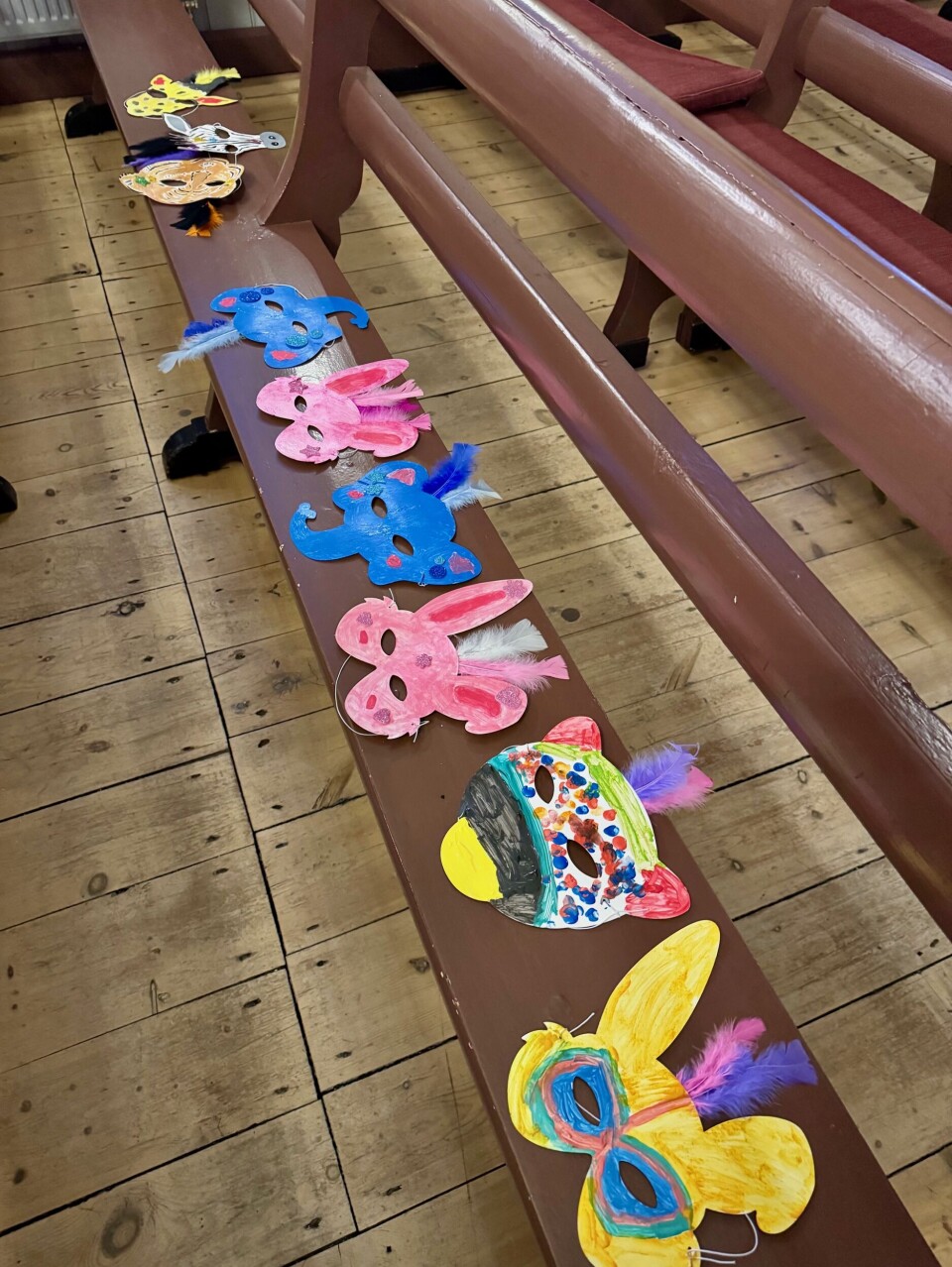 Barna lagde dyremasker til dyrene som skal fylle Arken Malte dyremasker