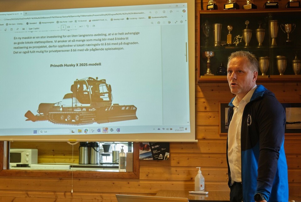 Steinar Aasbø fortel om den nye tråkkemaskina