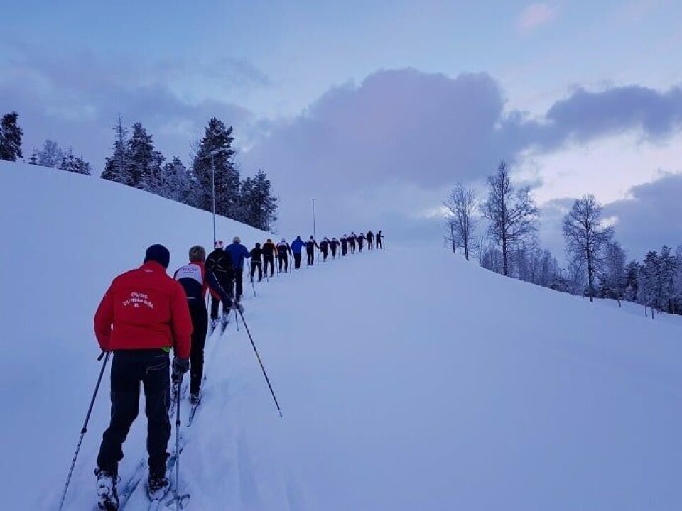 Skitur i grålysningen