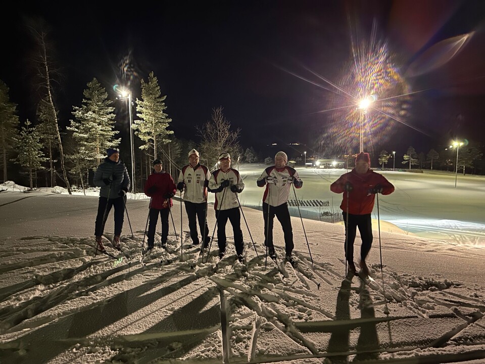 Noen av de som deltok på morgentrimmen 2. februar 2024.