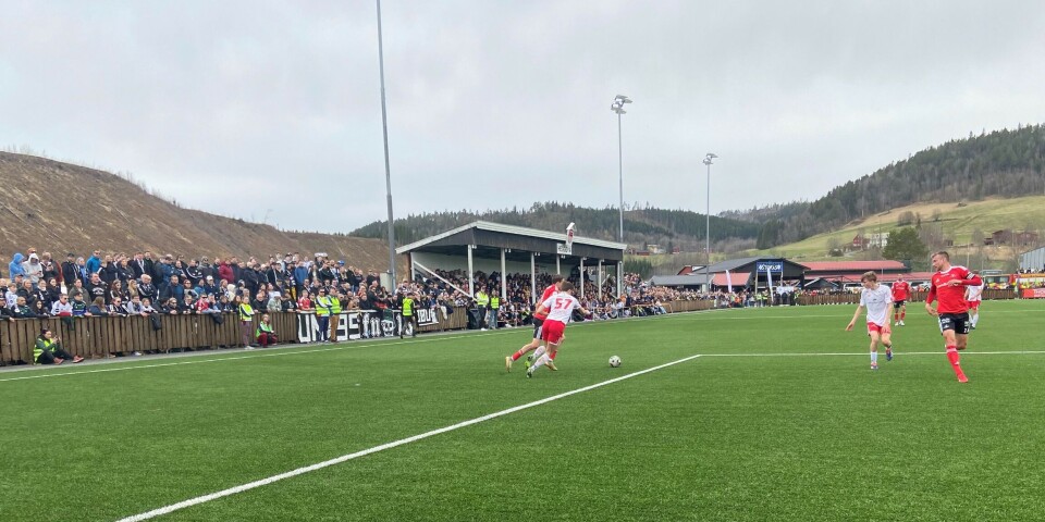 Det var rundt 2000 publikummere på stadion. En fotballkamp.